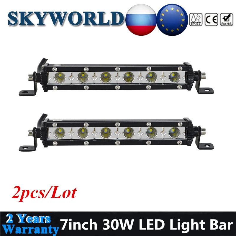 2pcs/Lot Super Slim LED Light Bar Spot Flood 7inch 30W Driving Lights For Auto SUV 4x4 Truck Uaz ATV Offroad LED Bar Ultra-thin
2pcs/Lot Super Slim LED Light Bar Spot Flood 7inch 30W Driving Lights For Auto SUV 4x4 Truck Uaz ATV Offroad LED Bar Ultra-thin