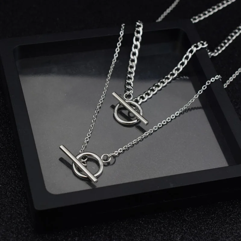 Double Layer OT Stainless Steel Necklace For Women Men Accessories Collar Distinct Chain Around Neck Decoration Necklace Jewelry 
Double Layer OT Stainless Steel Necklace For Women Men Accessories Collar Distinct Chain Around Neck Decoration Necklace Jewelry