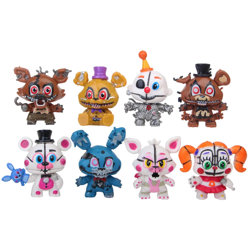 5-12 см аниме FNAF Five Nights At Freddy's кошмар Freddy Fazbear Sister Chica Focy Bonnie экшн-фигурка модель