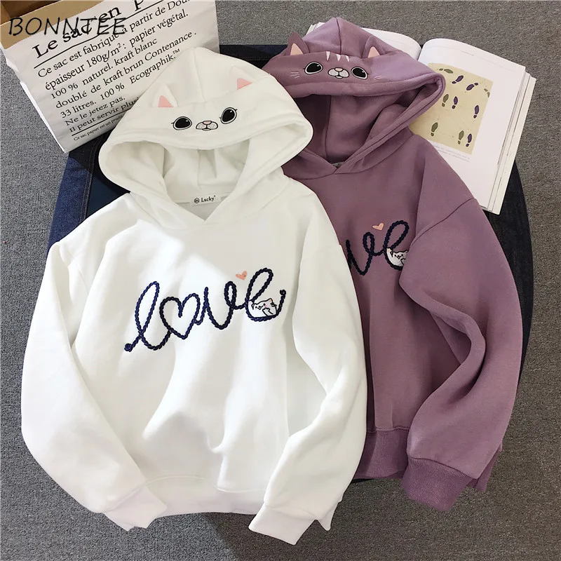 Hoodies Women Harajuku Korean Style Thicker Plus Velvet Warm Womens Students Kawaii Hooded Soft Ladies Lovely Sweatshirts Chic
Hoodies Women Harajuku Korean Style Thicker Plus Velvet Warm Womens Students Kawaii Hooded Soft Ladies Lovely Sweatshirts Chic