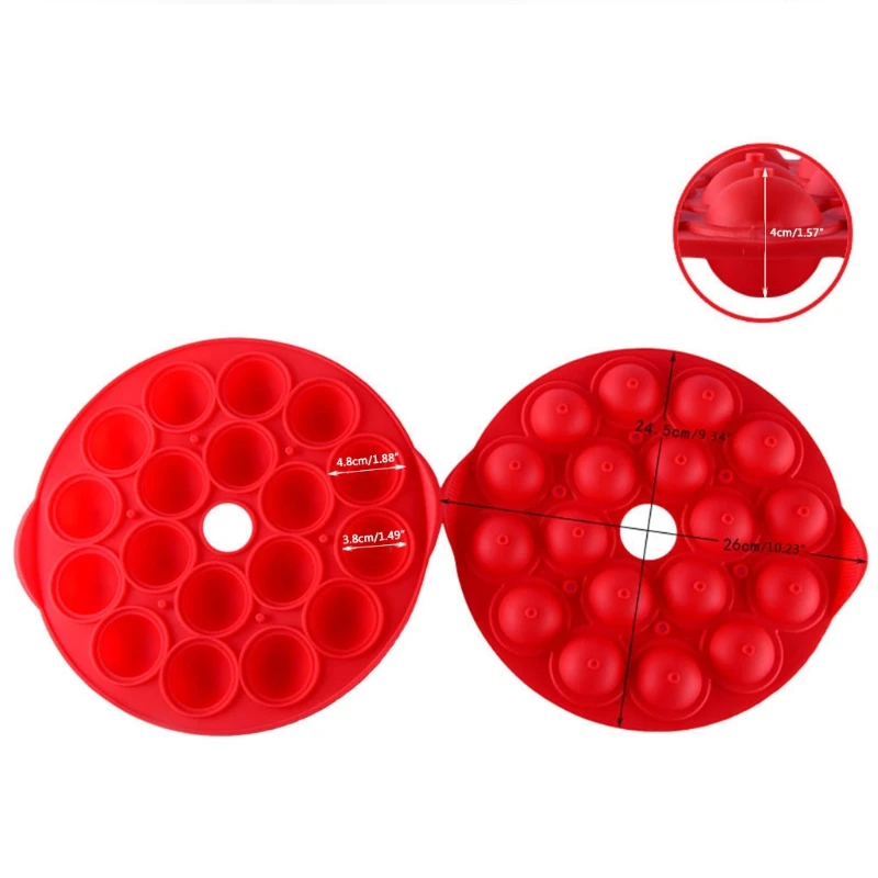 Cake Maker Set 3D 18 Cavities Round Cake Ball Mold Silicone Lollipop Mold for DIY Candy Ball Candy Sugar Cake Ball Mould
Cake Maker Set 3D 18 Cavities Round Cake Ball Mold Silicone Lollipop Mold for DIY Candy Ball Candy Sugar Cake Ball Mould