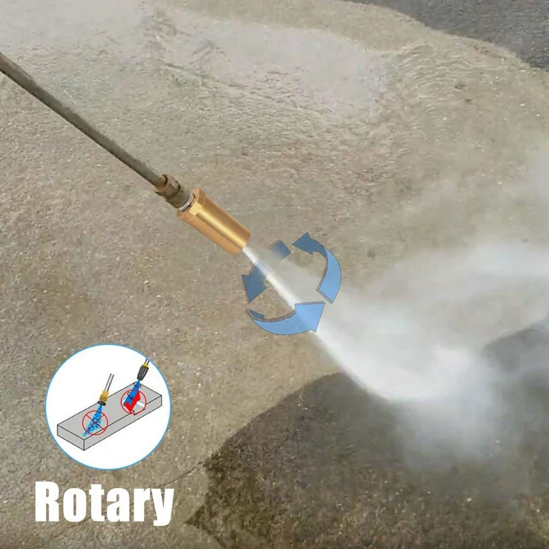 Pressure Washer Rotating Turbo Nozzle 3600 Psi, 4.0 Orifice, 4.0 Gpm With Spray Nozzle Tips Kit Car Washing
Pressure Washer Rotating Turbo Nozzle 3600 Psi, 4.0 Orifice, 4.0 Gpm With Spray Nozzle Tips Kit Car Washing