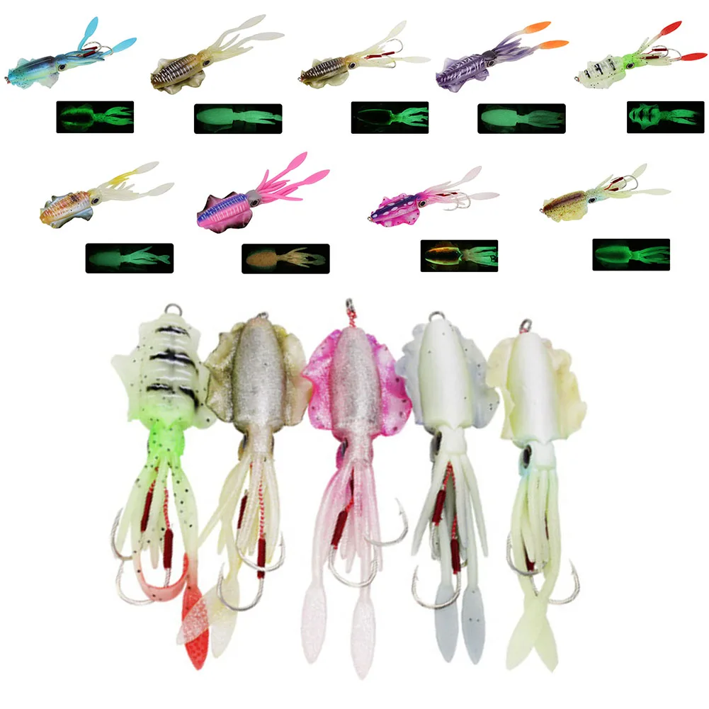 Soft Squid Lures Saltwater Octopus Bait 15cm 60g Luminous Wobbler Fishing Lures With Super Sharp Hook Sea Fishing Lure
Soft Squid Lures Saltwater Octopus Bait 15cm 60g Luminous Wobbler Fishing Lures With Super Sharp Hook Sea Fishing Lure