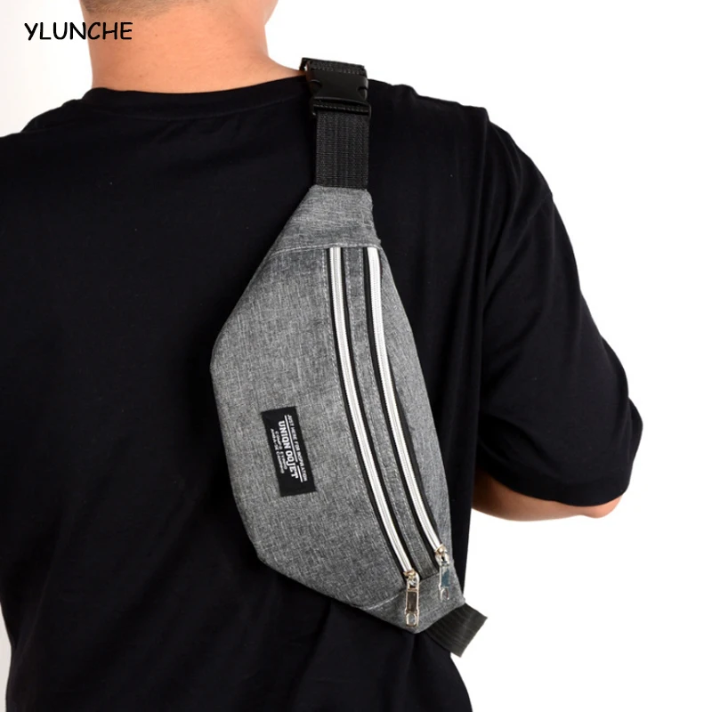 Fashion 2019! YLUNCHE Men's and women's waist bag, colorful neutral waist bag, zipper mobile phone waist bag, waist bag