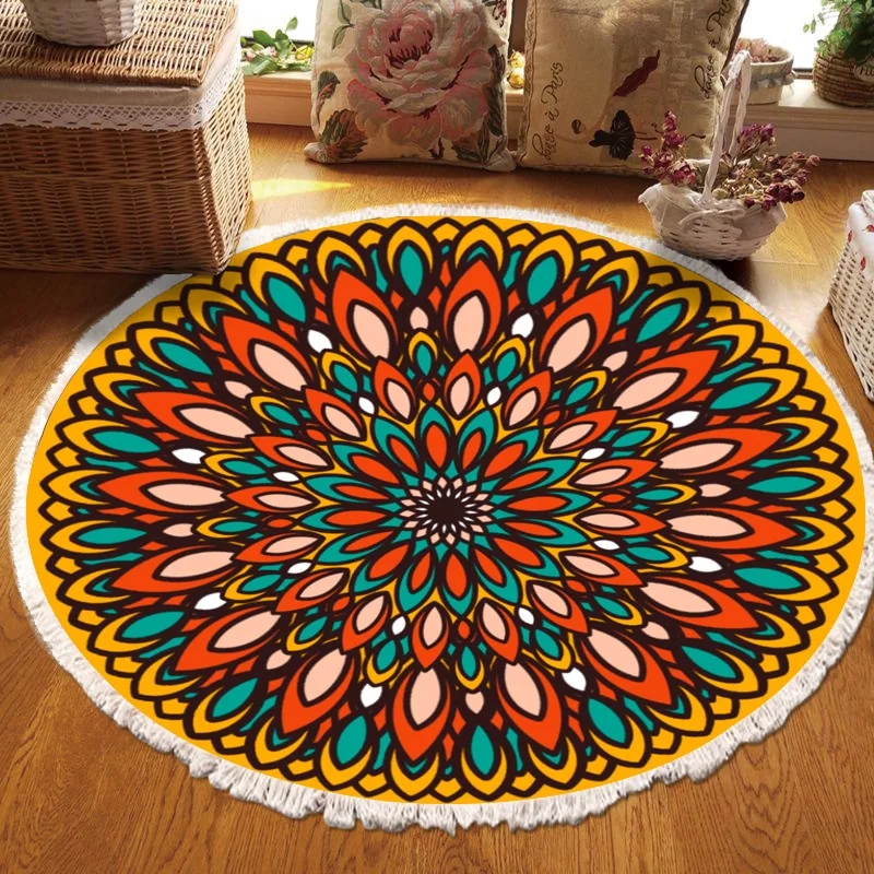 Retro Bohemian Round Carpet Hand Woven Cotton Linen Carpet Rug Bedside Rug Geometric Floor Mat Living Room Carpet Home Decor
Retro Bohemian Round Carpet Hand Woven Cotton Linen Carpet Rug Bedside Rug Geometric Floor Mat Living Room Carpet Home Decor