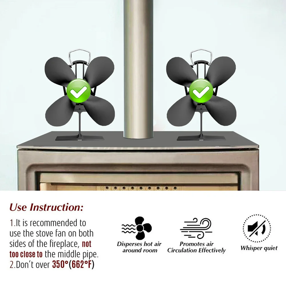 Fireplace Fan 4 Blades Heat Powered Stove Fan Wood Stove Fan Heater Ecofan Quiet Home Fireplace Fans Efficient Heating Fans
Fireplace Fan 4 Blades Heat Powered Stove Fan Wood Stove Fan Heater Ecofan Quiet Home Fireplace Fans Efficient Heating Fans