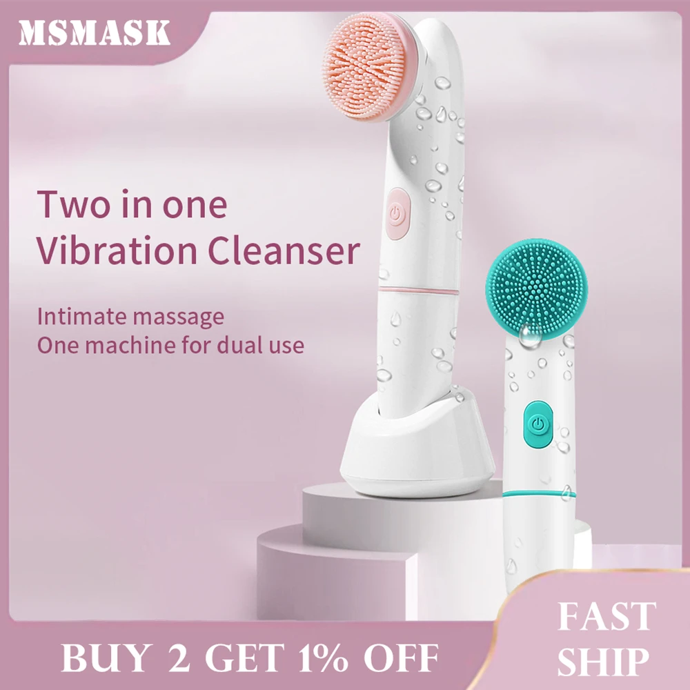 Sonic Vibration Electronic Facial Cleaning Brush Waterproof Face Cleanser Portable Skin Wash Brush Deep Cleaning Face Massage
Sonic Vibration Electronic Facial Cleaning Brush Waterproof Face Cleanser Portable Skin Wash Brush Deep Cleaning Face Massage