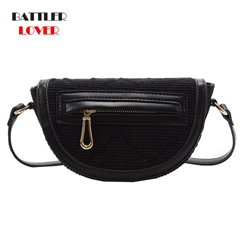 Fashion Corduroy Saddle Handbag for Women 2021 Brand Designer Ladies Crossbody Bags New Designer Female Casual Shopping Purses
Fashion Corduroy Saddle Handbag for Women 2021 Brand Designer Ladies Crossbody Bags New Designer Female Casual Shopping Purses