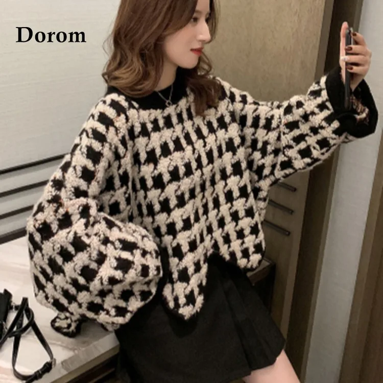Geometric Khaki Knitted Sweater Women Korean Casual Argyle Pullover Sweater Female Autumn Winter Vintage Oversize Jumpers Top
Geometric Khaki Knitted Sweater Women Korean Casual Argyle Pullover Sweater Female Autumn Winter Vintage Oversize Jumpers Top