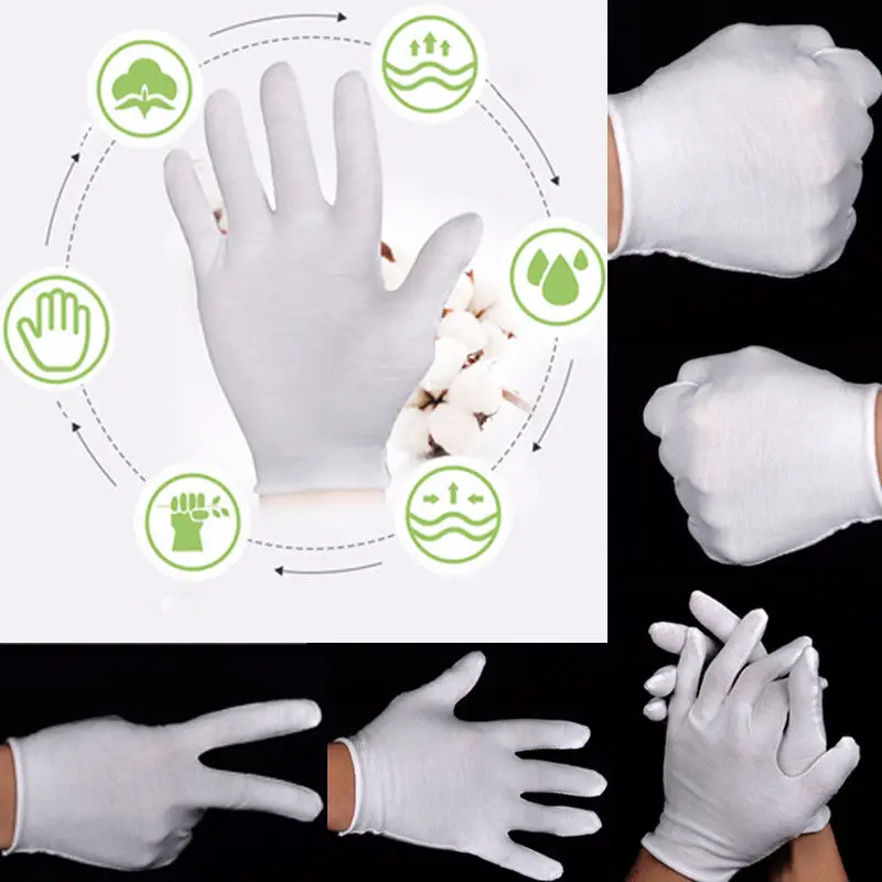 6 Pairs White Gloves Inspection Cotton Work Gloves Jewelry Lightweight Hight Quality
6 Pairs White Gloves Inspection Cotton Work Gloves Jewelry Lightweight Hight Quality