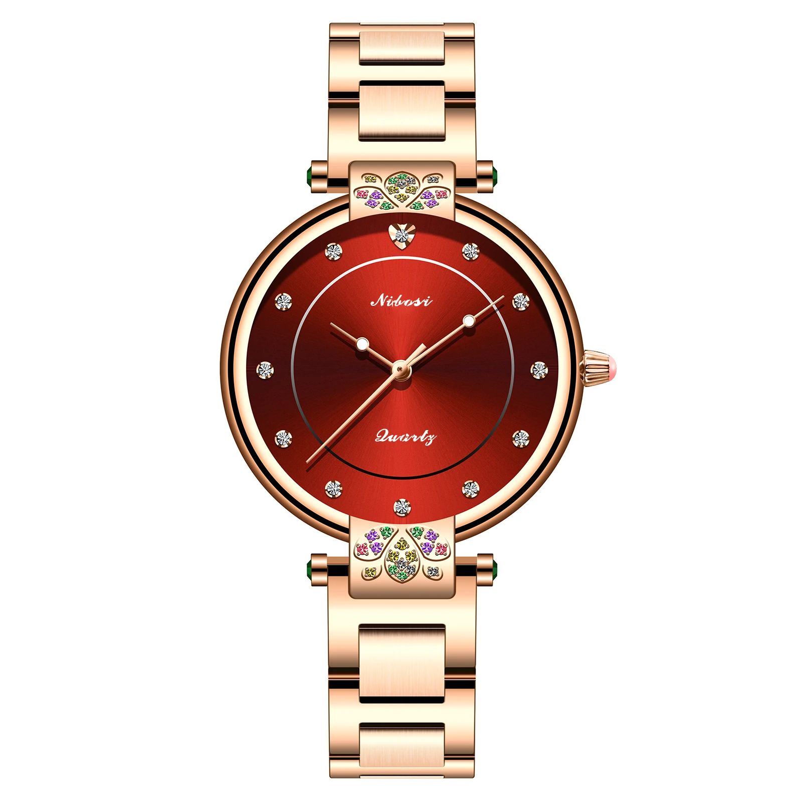 NIBOSI 2021 Women Watches Fashion Ladies Quartz Watch Bracelet Green Red Sakura Pink Dial Simple Rose Gold Strap Reloj Mujer
NIBOSI 2021 Women Watches Fashion Ladies Quartz Watch Bracelet Green Red Sakura Pink Dial Simple Rose Gold Strap Reloj Mujer