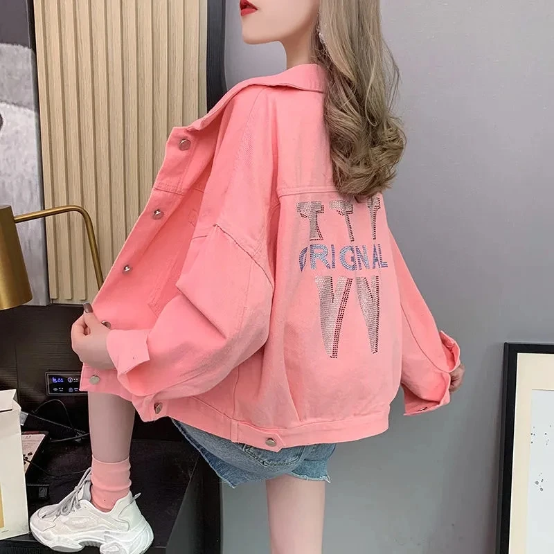 Korean Style ironed Pink Loose denim Coat Women Fashion Street single-breasted Casual jeans Coat Ladies Sweet kawaii Outwear
Korean Style ironed Pink Loose denim Coat Women Fashion Street single-breasted Casual jeans Coat Ladies Sweet kawaii Outwear