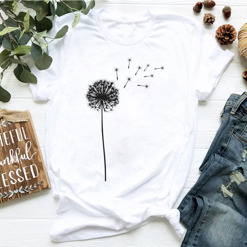 2021 Summer Clothing Dandelion Print Short Sleeve Women's T-shirt Tee Graphic Harajuku Shirt Streetwear Tops Female shirts
2021 Summer Clothing Dandelion Print Short Sleeve Women's T-shirt Tee Graphic Harajuku Shirt Streetwear Tops Female shirts