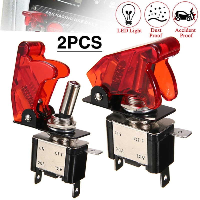 2pcs Car Auto Red Cover LED Light Toggle Rocker Switch Racing SPST ON/OFF ATV 12V 20A For Boat Truck
2pcs Car Auto Red Cover LED Light Toggle Rocker Switch Racing SPST ON/OFF ATV 12V 20A For Boat Truck