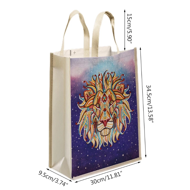 Luminous Lion 5D DIY Resin Painting Tote Bag Reusable Grocery Bags Fashionable Shopping Daily Organization Art Handbag
Luminous Lion 5D DIY Resin Painting Tote Bag Reusable Grocery Bags Fashionable Shopping Daily Organization Art Handbag