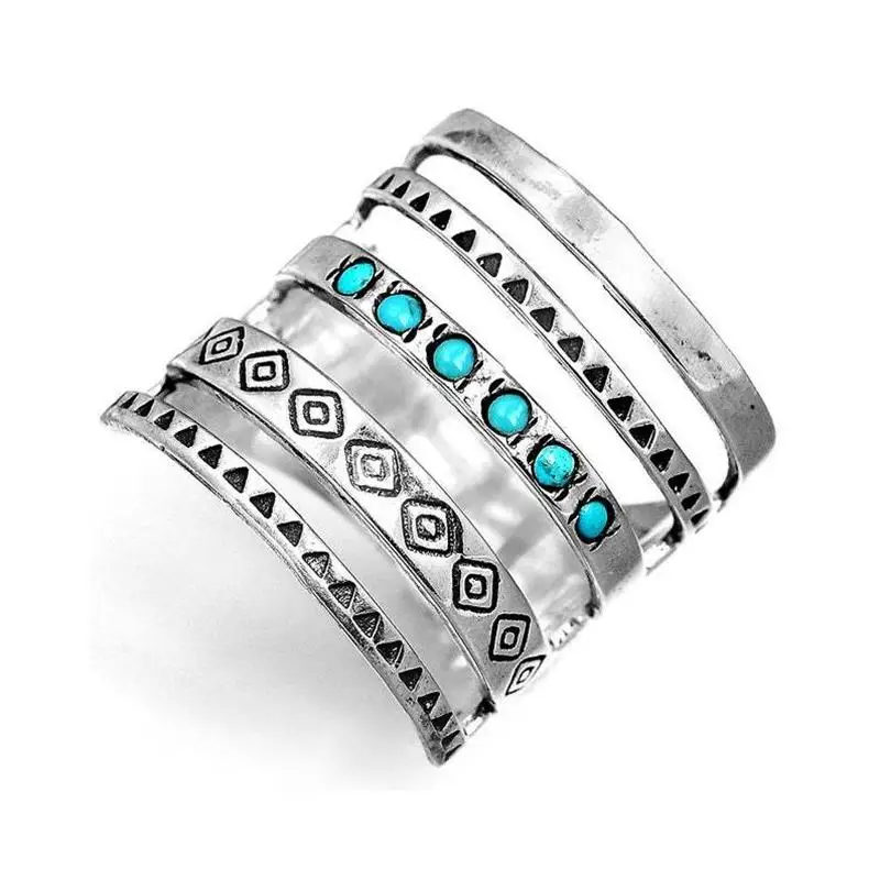 Fashion Ethnic Style Turquoise Rings For Women Multi-Layer Hollow Bohemian Retro Ring Engagement Ring Jewelry Holiday Gift
Fashion Ethnic Style Turquoise Rings For Women Multi-Layer Hollow Bohemian Retro Ring Engagement Ring Jewelry Holiday Gift
