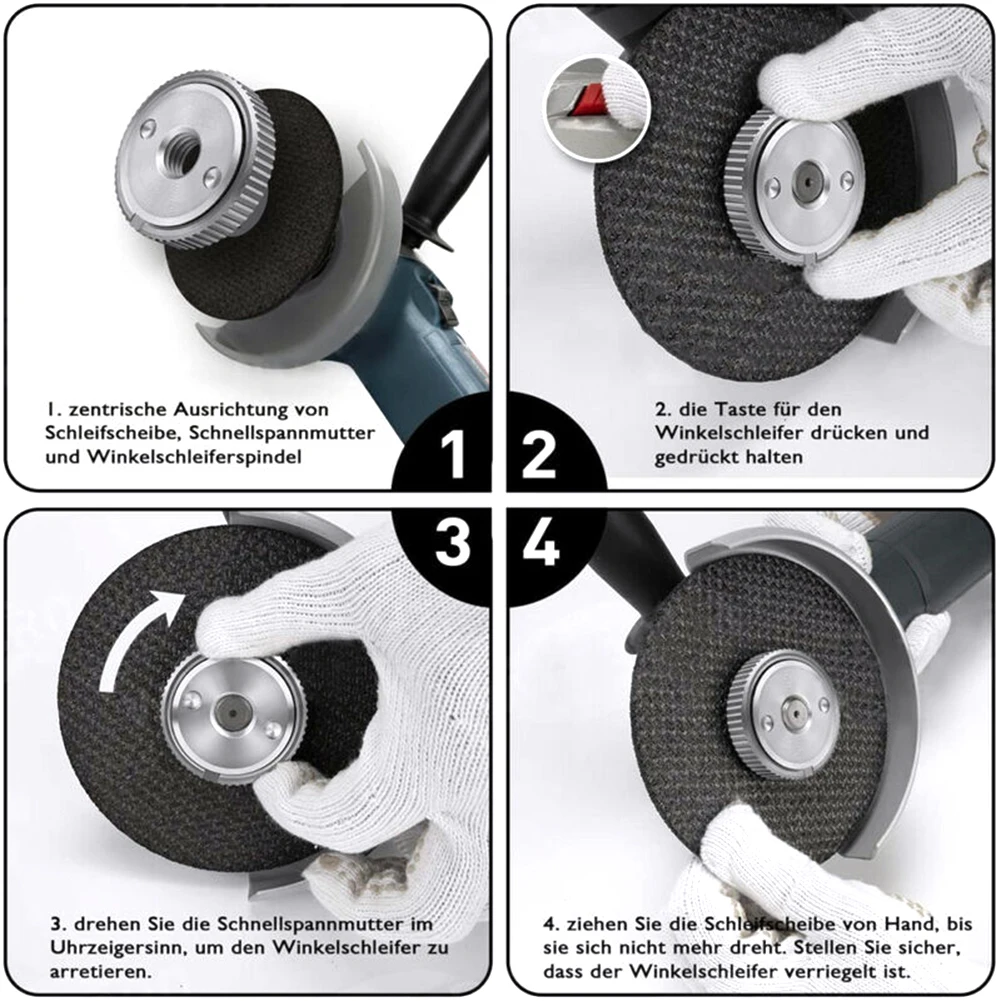 3Pcs M14 Angle Grinder Thread Inner Outer Flange Nut Set Quick Release Nut Power Replacement For Bosch Metabo Milwaukee Makita
3Pcs M14 Angle Grinder Thread Inner Outer Flange Nut Set Quick Release Nut Power Replacement For Bosch Metabo Milwaukee Makita