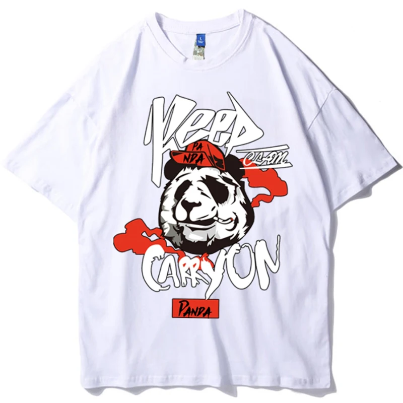 Hip Hop Tees Shirt Panda Print Cotton Short Sleeve Loose Cool Summer Men Casual O-Neck Punk TShirt Fashion Trend Couples Tops
Hip Hop Tees Shirt Panda Print Cotton Short Sleeve Loose Cool Summer Men Casual O-Neck Punk TShirt Fashion Trend Couples Tops