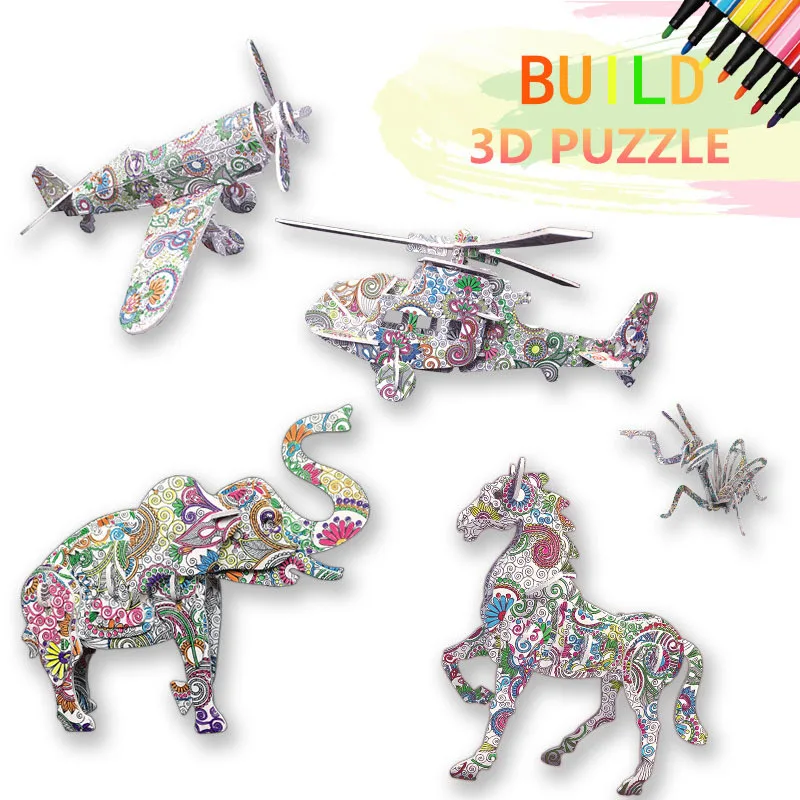 Children's Educational Animal 3D Three-dimensional Paper Puzzle Assembly Model DIY Educational Toy Puzzle Coloring Handmade Toy
Children's Educational Animal 3D Three-dimensional Paper Puzzle Assembly Model DIY Educational Toy Puzzle Coloring Handmade Toy