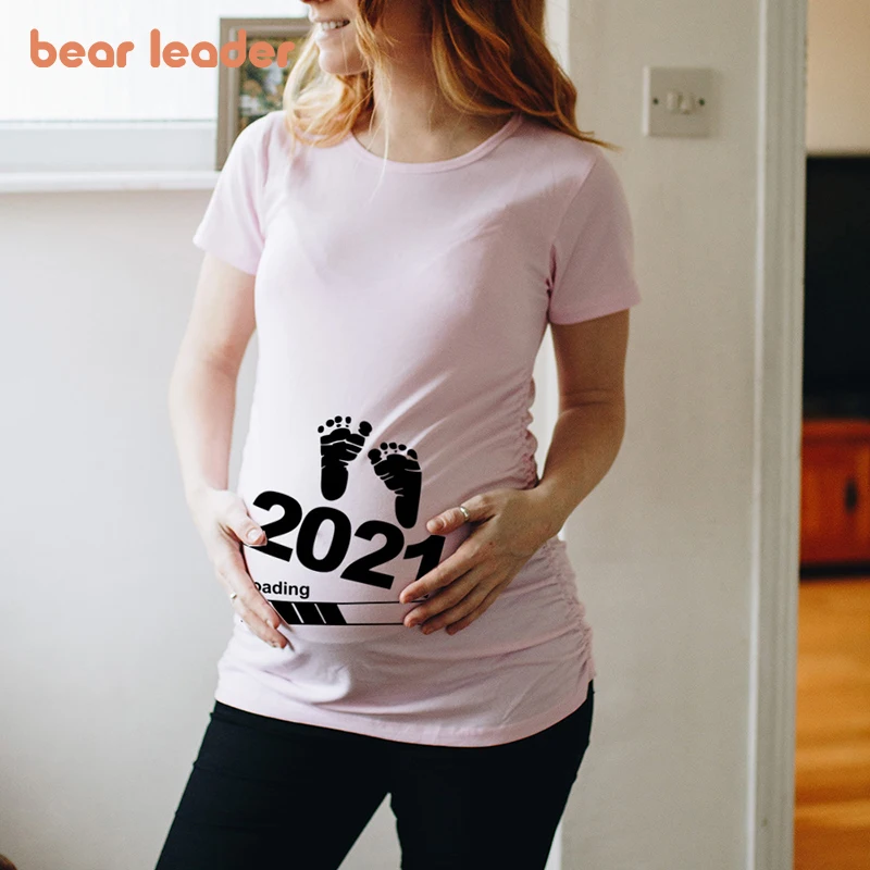 Bear Leader Pregnancy Women Casual Tees 2021 New Fashion Maternity Ladies T-Shirts Letter Footprint Print Prenatal Soft Clothing
Bear Leader Pregnancy Women Casual Tees 2021 New Fashion Maternity Ladies T-Shirts Letter Footprint Print Prenatal Soft Clothing