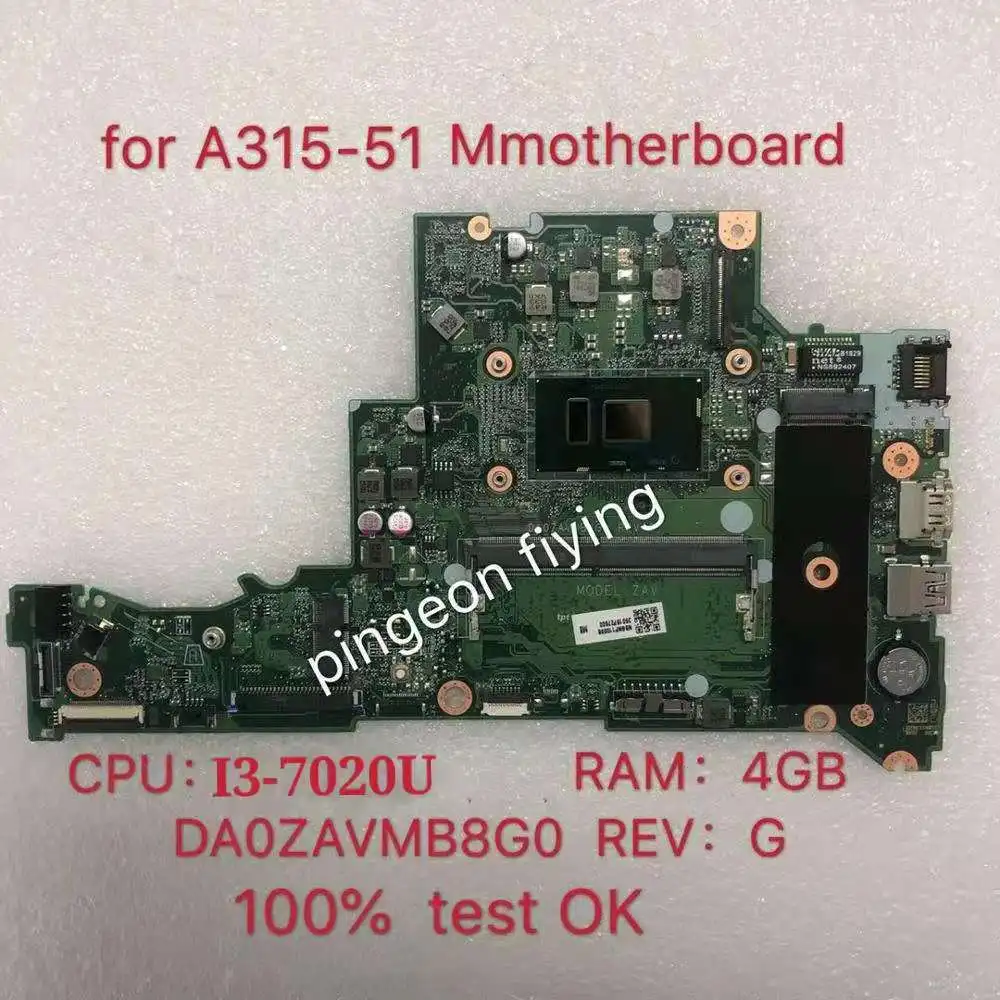 Материнская плата для ноутбука Acer Aspire A315, ЦП: i3-7020U ОЗУ: 4 Гб, DA0ZAVMB8G0 100% ТЕСТ ОК
Материнская плата для ноутбука Acer Aspire A315, ЦП: i3-7020U ОЗУ: 4 Гб, DA0ZAVMB8G0 100% ТЕСТ ОК