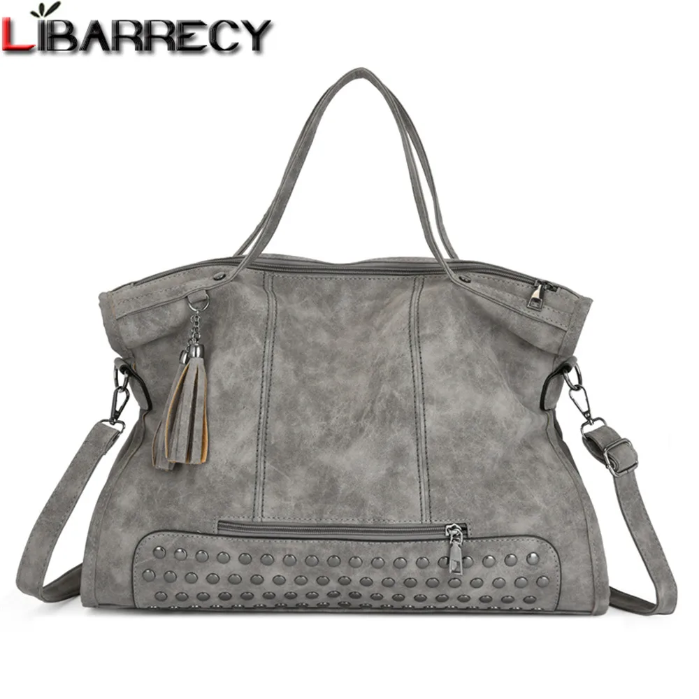 Large Casual Handbag for Women Rivet Tassel Designer Shoulder Bag High Quality Leather Crossbody Bag Ladies Vintage Travel Totes
Large Casual Handbag for Women Rivet Tassel Designer Shoulder Bag High Quality Leather Crossbody Bag Ladies Vintage Travel Totes