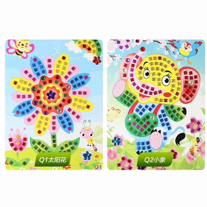8PCS Mosaic Art Stickers kids DIY craft Toys Diamond Puzzle Game Handmade Art Cartoon Creative Educational Toys For Children
8PCS Mosaic Art Stickers kids DIY craft Toys Diamond Puzzle Game Handmade Art Cartoon Creative Educational Toys For Children