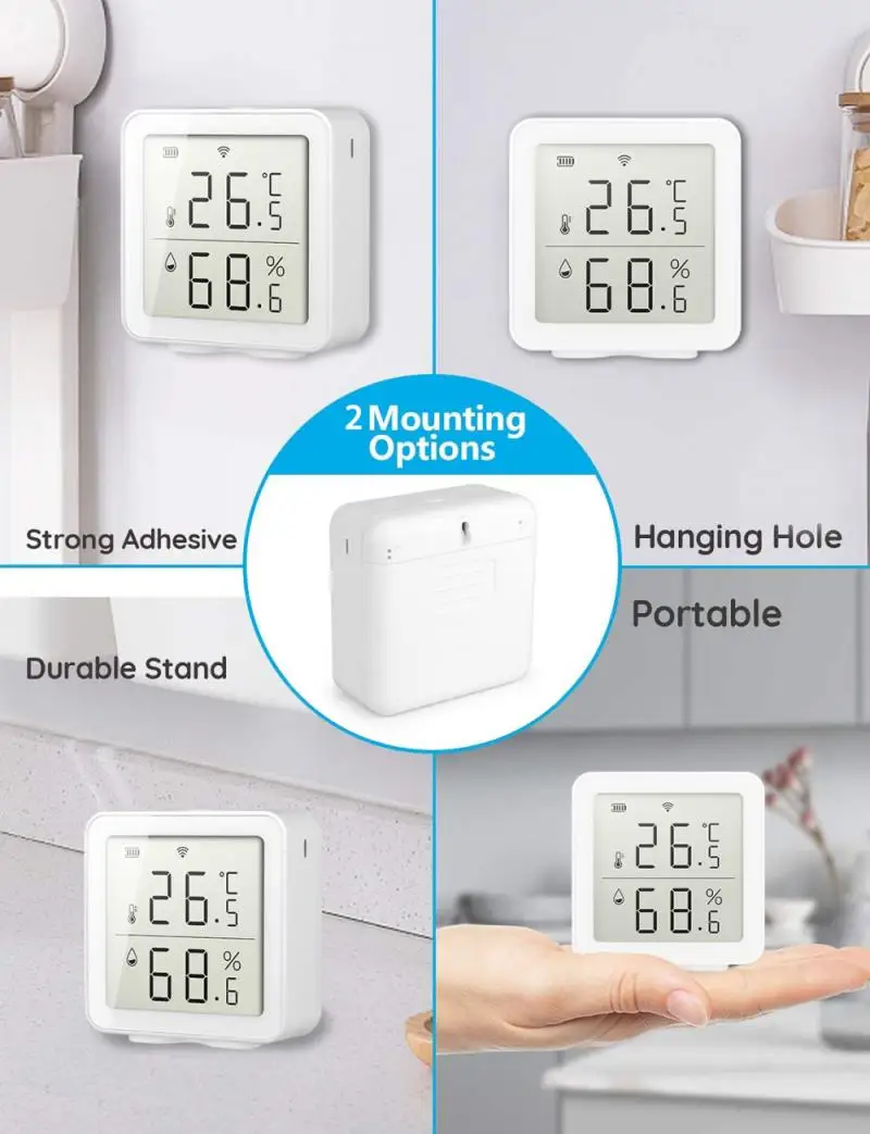 WIFI Temperature Humidity Sensor Smart Home Intelligent Linkage Temperature Humidity Abnormal Alarm Detector For Alexa TUYA App
WIFI Temperature Humidity Sensor Smart Home Intelligent Linkage Temperature Humidity Abnormal Alarm Detector For Alexa TUYA App