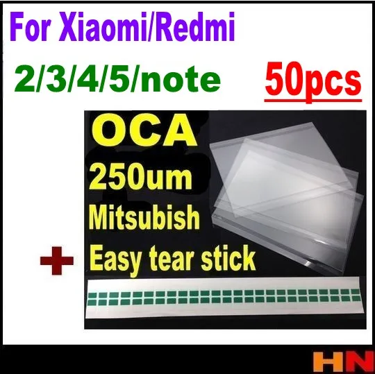 Оптический клей OCA для Xiaomi 3 4 5 MAX 909 2 note 2A 50 шт. redmi 5A 6 Pro X1 сенсорное стекло ремонт