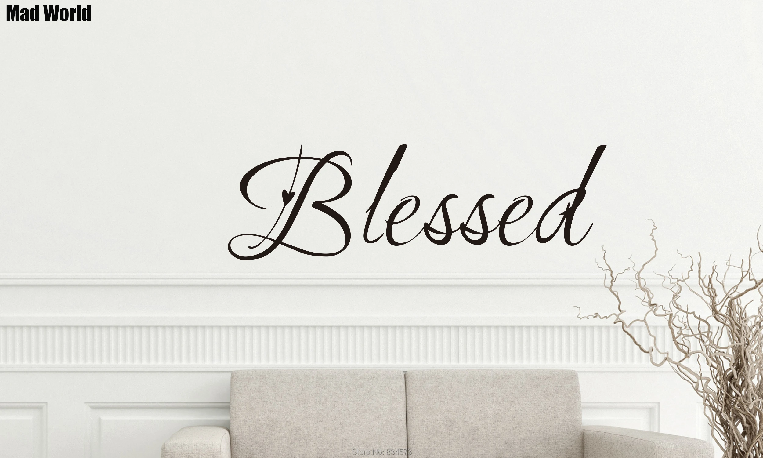 Mad World-Blessed Inspirational Quote Saying Wall Art Sticker Wall Decals DIY Home Decoration Removable Room Decor Wall Stickers
Mad World-Blessed Inspirational Quote Saying Wall Art Sticker Wall Decals DIY Home Decoration Removable Room Decor Wall Stickers