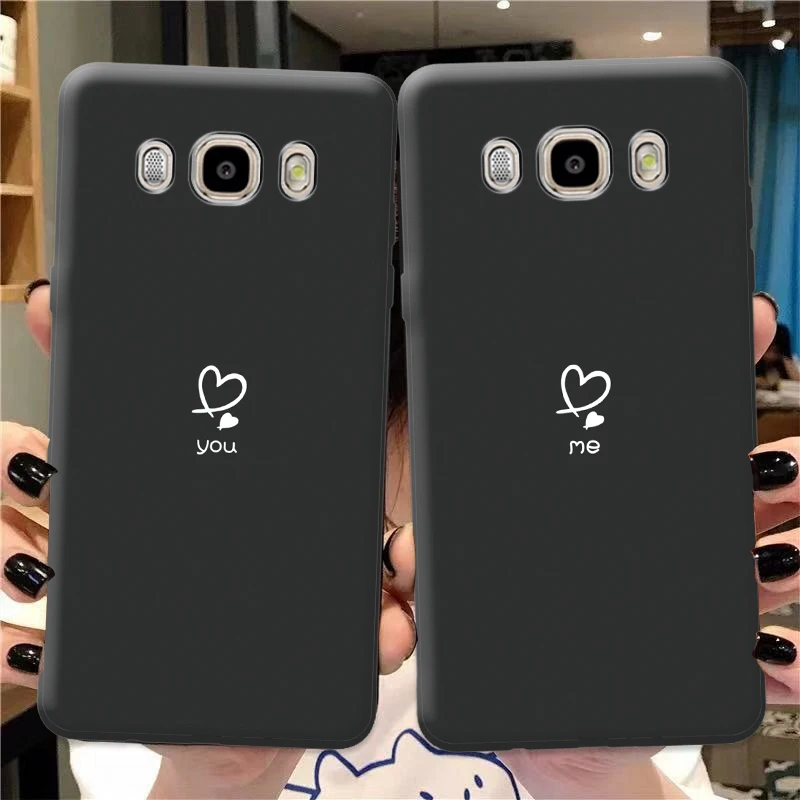 Чехол для Samsung Galaxy J5 2016 J3 черный силиконовый милый мультяшный простой чехол на
