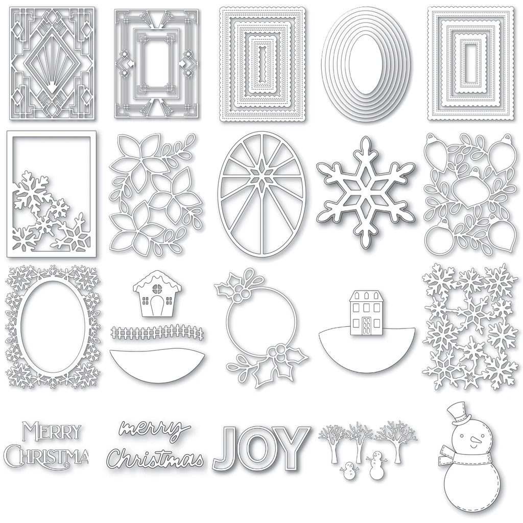 2021 Winter Chirstmas Cutting Dies Set Snowman DIY Scrapbooking Embossed Template Metal Cutting Dies Card Gift Stencil For Decor
2021 Winter Chirstmas Cutting Dies Set Snowman DIY Scrapbooking Embossed Template Metal Cutting Dies Card Gift Stencil For Decor