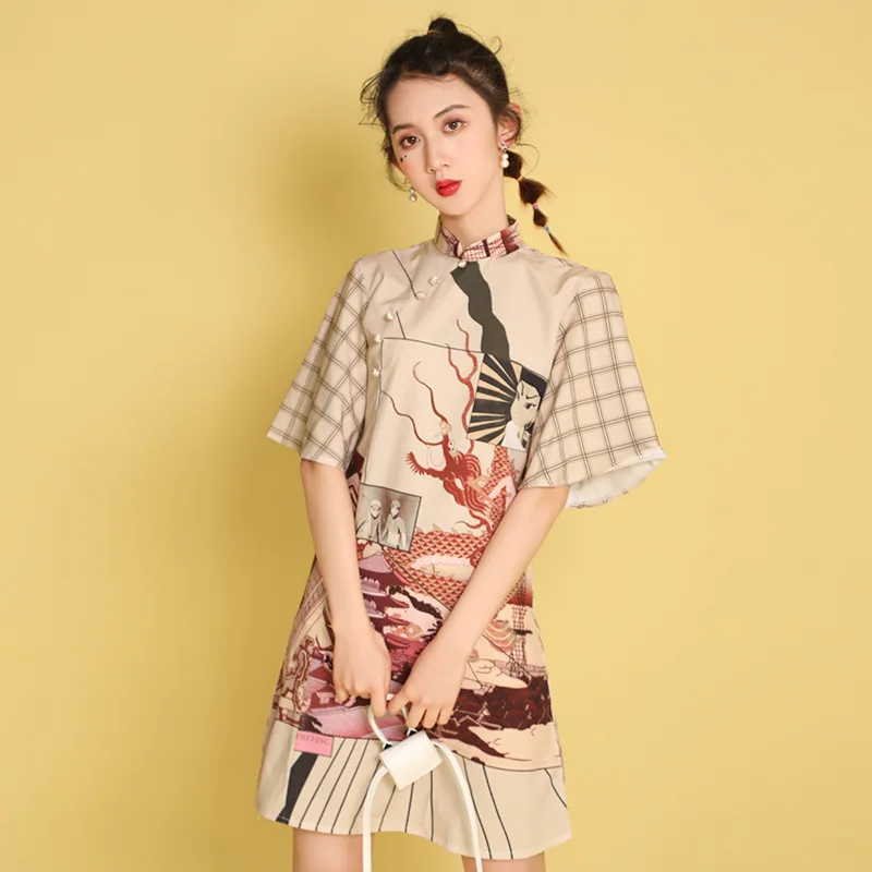 2022 Summer Chinese Traditional Dress Fashion Printed Modern Oriental Dress Lady Vintage Cheongsam China Runway Costume
2022 Summer Chinese Traditional Dress Fashion Printed Modern Oriental Dress Lady Vintage Cheongsam China Runway Costume