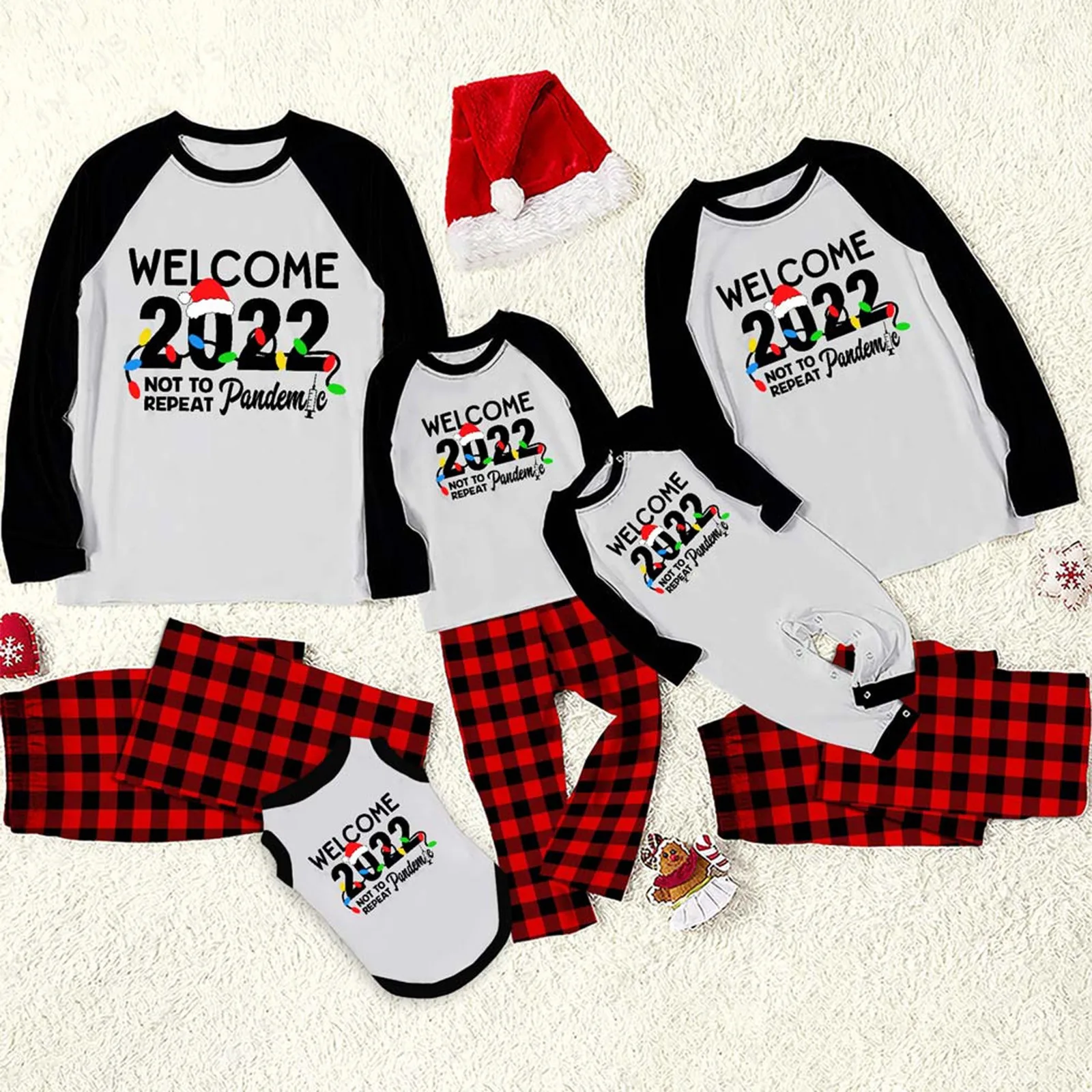 2022 Christmas Family Matching Outfits Mum Dad Kids Baby Xmas Print Blouse Tops+Pants Romper Xmas Family Clothes Pajamas Set #4
2022 Christmas Family Matching Outfits Mum Dad Kids Baby Xmas Print Blouse Tops+Pants Romper Xmas Family Clothes Pajamas Set #4