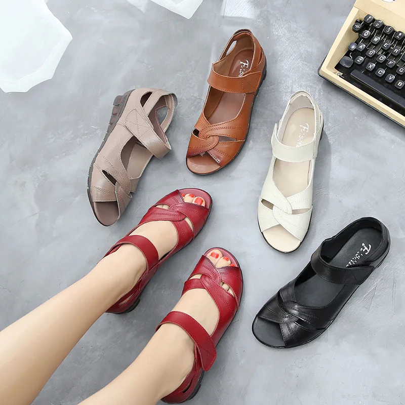 AARDIMI Summer Women's Sandals Genuine Leather Casual Flat Mother Sandals Women's Soft Bottom Flat With Summer Ladies Shoes New
AARDIMI Summer Women's Sandals Genuine Leather Casual Flat Mother Sandals Women's Soft Bottom Flat With Summer Ladies Shoes New