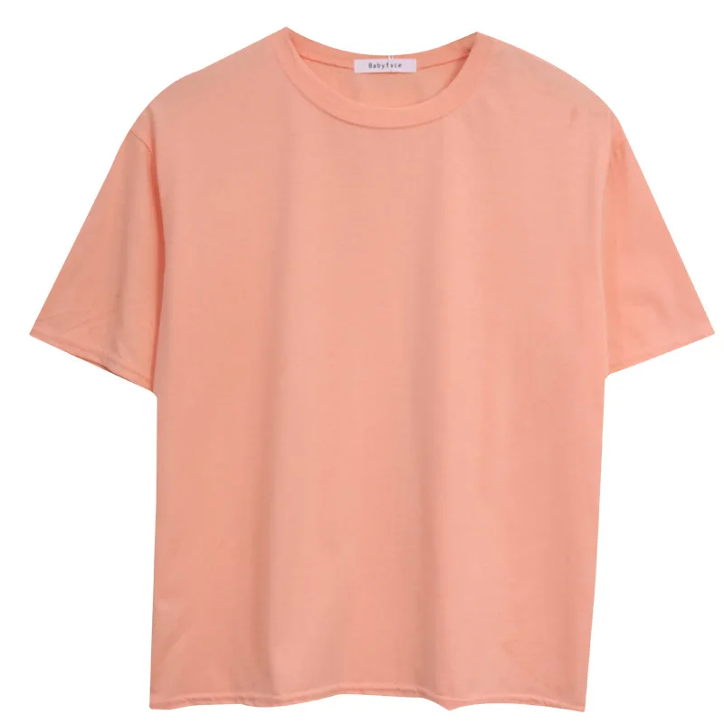 Summer solidcolored T-shirt female ins Korean version loose student Harajuku bf simple casual bottom shirt top summer plus size
Summer solidcolored T-shirt female ins Korean version loose student Harajuku bf simple casual bottom shirt top summer plus size