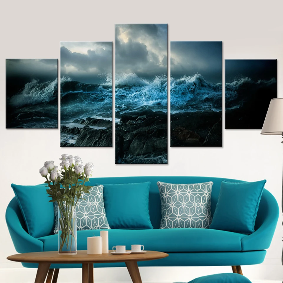 Wall Art Living Room Printed 5 Panel The Waves Surge Landscape Modern HD Framework Home Decor Canvas Painting Poster
Wall Art Living Room Printed 5 Panel The Waves Surge Landscape Modern HD Framework Home Decor Canvas Painting Poster
