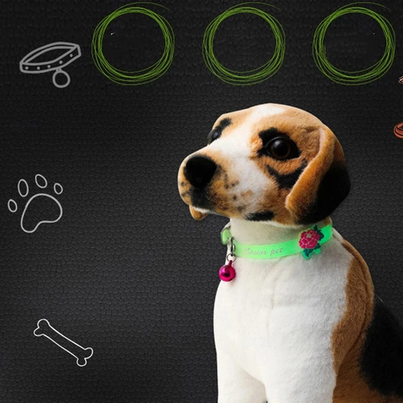 

1 PCs Glowing Dog Cat Collars with bells Glow Light Luminous Dog Cat Necklace Buckles Night Safety Neck Ring Pet Accessories