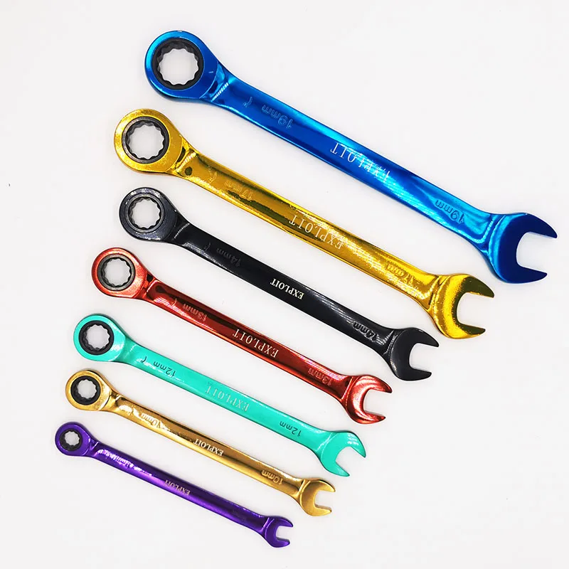 8-19mm Color Ratchet Wrench Set 7pcs Adjustable Double End Wrench Hand Tools Set Chromium-vanadium Steel
8-19mm Color Ratchet Wrench Set 7pcs Adjustable Double End Wrench Hand Tools Set Chromium-vanadium Steel