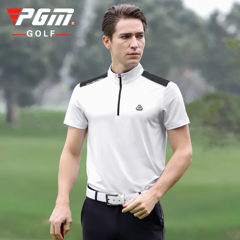 2020 PGM New summer golf clothing men's short-sleeved t-shirt tops Fashion Korean Fabric Zip Collar Sporty Golf Shirt for Men
2020 PGM New summer golf clothing men's short-sleeved t-shirt tops Fashion Korean Fabric Zip Collar Sporty Golf Shirt for Men