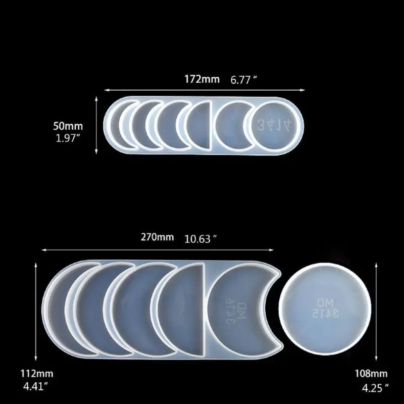 Moon Phase Pendant Resin Mold Crescent Moon Geode Agate Silicone Mold Lunar Eclipse Quarter Full Moon Plant Craft Tools
Moon Phase Pendant Resin Mold Crescent Moon Geode Agate Silicone Mold Lunar Eclipse Quarter Full Moon Plant Craft Tools