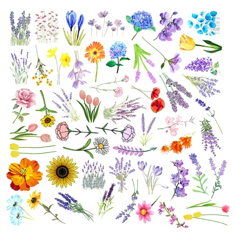 T5UF 50 Sheets Flowers Stickers Waterproof Sunflower Flowers Stickers Decals for Water Bottle Laptop
T5UF 50 Sheets Flowers Stickers Waterproof Sunflower Flowers Stickers Decals for Water Bottle Laptop