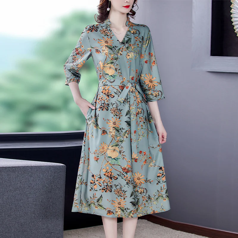 2023 Women Office Lady Casual Beach Dress Elegant Bodycon Party Evening Vestidos Spring Autumn Korean Vintage Floral Midi Dress
2023 Women Office Lady Casual Beach Dress Elegant Bodycon Party Evening Vestidos Spring Autumn Korean Vintage Floral Midi Dress
