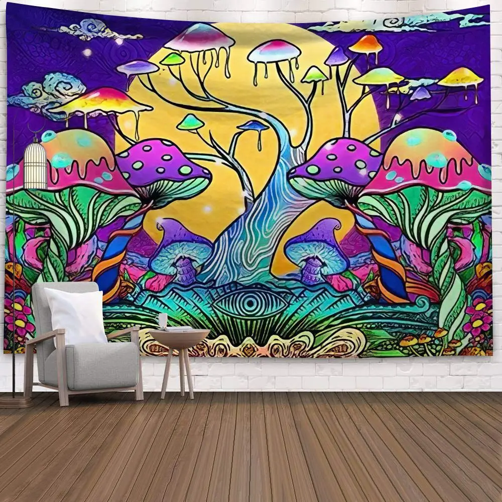 Psilocybin Mushroom Tapestry Wall Hanging Bohemian Psychedelic Tapiz Witchcraft Tapestry Polyester Blanket
Psilocybin Mushroom Tapestry Wall Hanging Bohemian Psychedelic Tapiz Witchcraft Tapestry Polyester Blanket