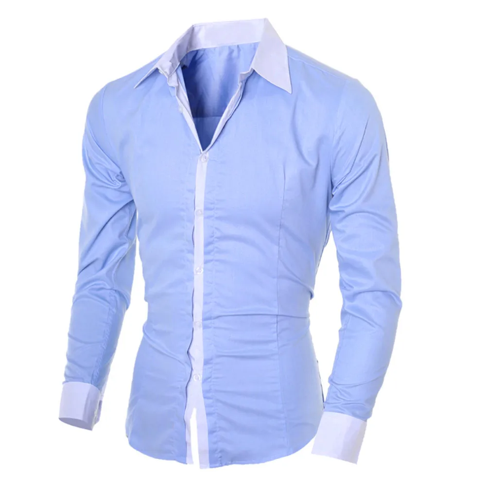 Men's Shirts Personality Mens Casual Slim Long-sleeved Shirt Top Blouse Button Turn-down Collar Black White Men Shirt style
Men's Shirts Personality Mens Casual Slim Long-sleeved Shirt Top Blouse Button Turn-down Collar Black White Men Shirt style