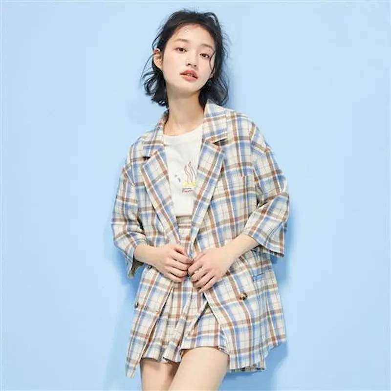 Womens Skirt Suit 2022 Summer New Plaid Korean Jacket Casual Design Sense Suit Skirt Two Piece Set Formal Skirts Suits For Women
Womens Skirt Suit 2022 Summer New Plaid Korean Jacket Casual Design Sense Suit Skirt Two Piece Set Formal Skirts Suits For Women