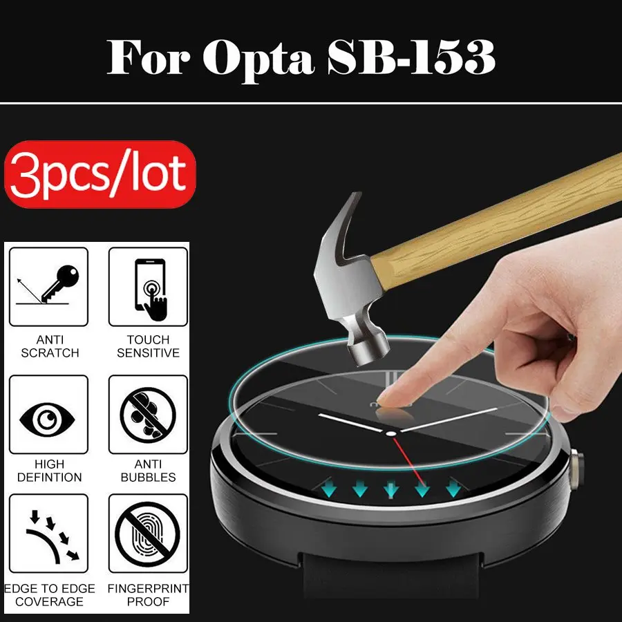Для Opta SB-153 9H Полностью изогнутое мягкое закаленное стекло 38 40 42 44 мм Защитная