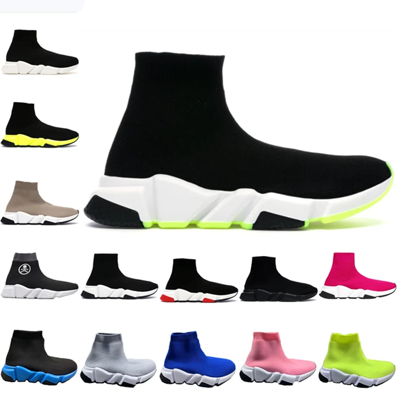 

2021 New Designer Socks Speed Trainers Knit Paris Sock Shoe Sock Knit Triple S Boots Trainers Runner Adult Kids Training Shoes