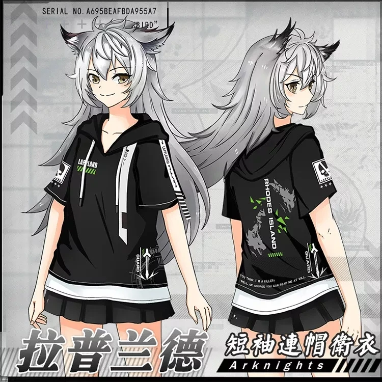 Anime Arknights Lappland Casual Harajuku Short Sleeves Hooded T-shirt Men Women Student Summer Unisex Black Loose Pullover Tops
Anime Arknights Lappland Casual Harajuku Short Sleeves Hooded T-shirt Men Women Student Summer Unisex Black Loose Pullover Tops