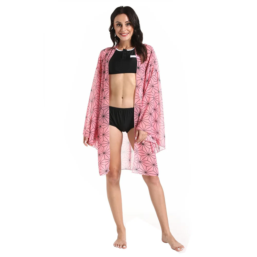Anime Demon Slayer Kimetsu No Yaiba Swimsuit Kamado Nezuko Cosplay Bikini Swimsuit Summer Beach Swimwear Cardigan Cloak
Anime Demon Slayer Kimetsu No Yaiba Swimsuit Kamado Nezuko Cosplay Bikini Swimsuit Summer Beach Swimwear Cardigan Cloak